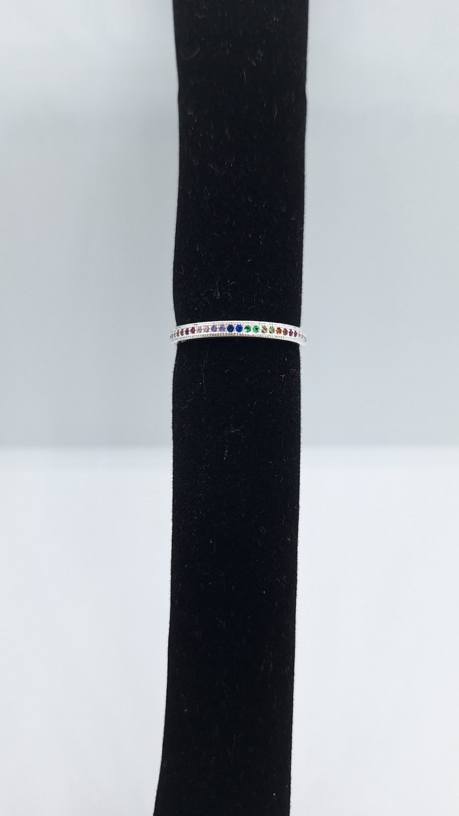 Anillo churumbela piedras colores